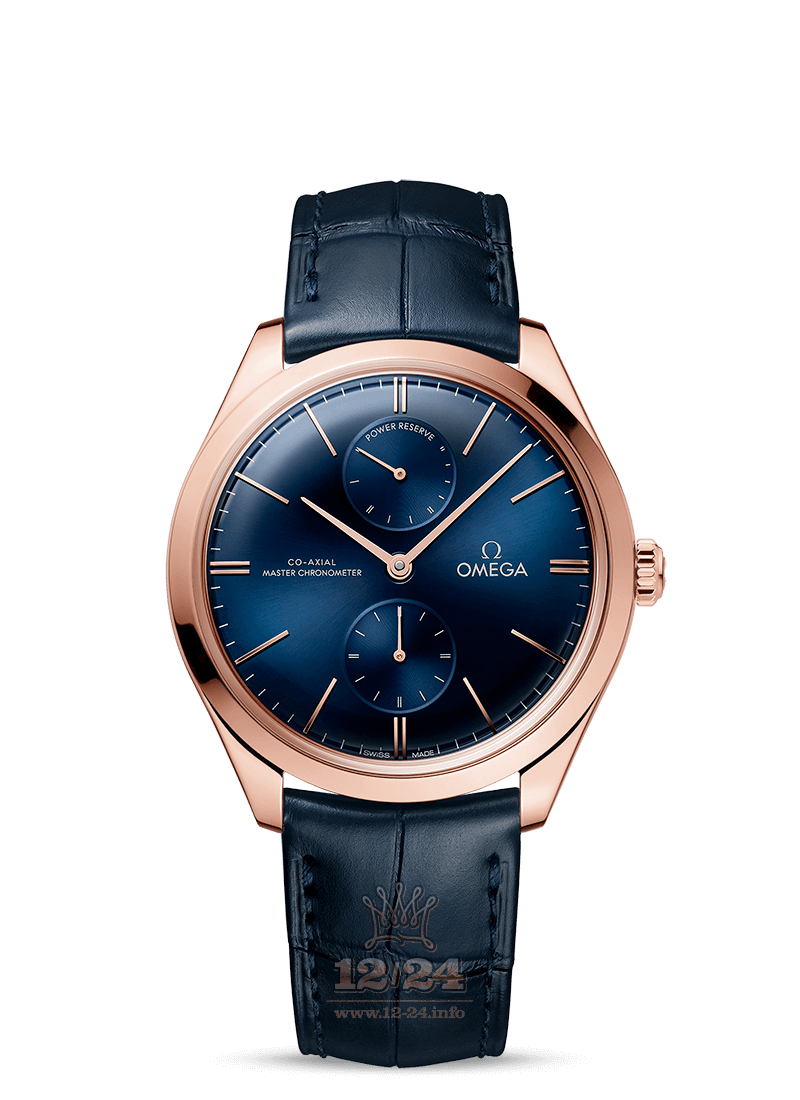 Omega De Ville Watch 435.53.40.22.03.001 40 mm Pink gold Case Dark blue Dial