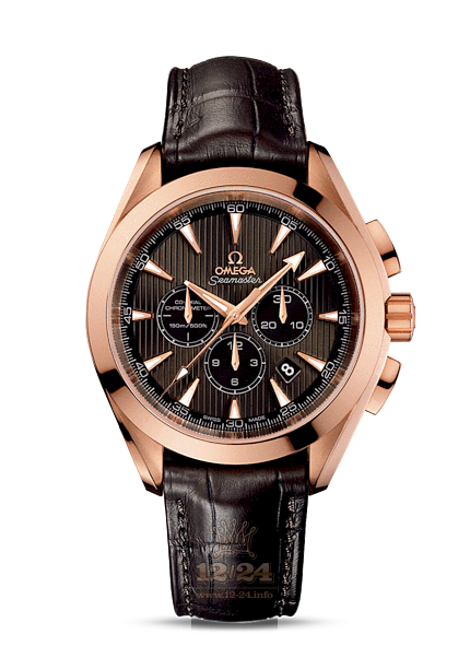 Omega Aqua Terra 150 M Watch 231.53.44.50.06.001 44 mm Pink gold Case Gray Dial