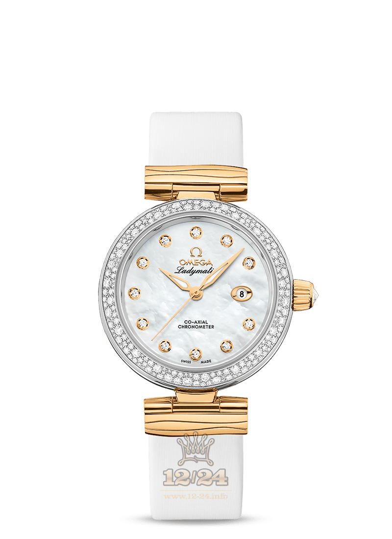 Omega Ladymatic Watch 425.27.34.20.55.003 34 mm Steel / Yellow gold Case White Dial