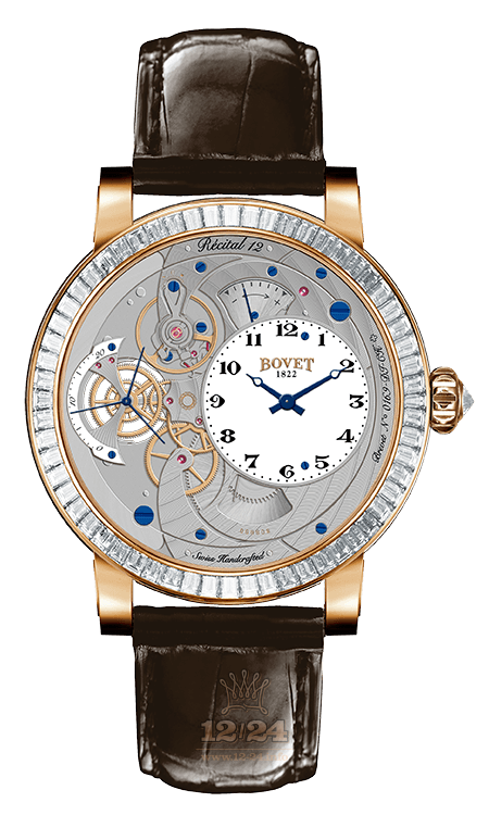 Bovet Dimier Watch R120003-SB1 42 mm Pink gold Case White Dial