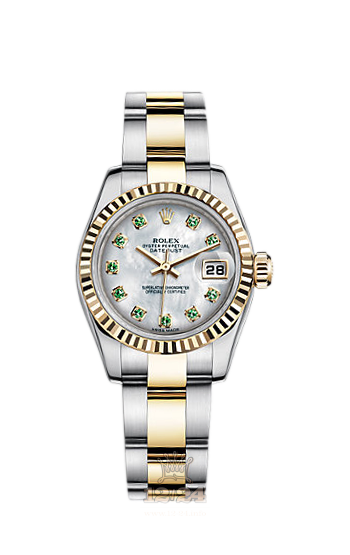 Rolex Lady-Datejust Watch 179173-0153 26 mm Steel / Yellow gold Case White Dial