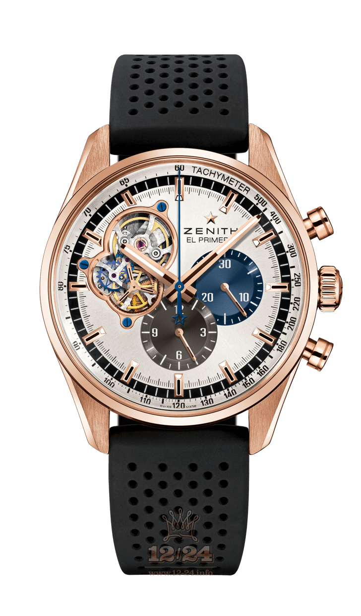 Zenith Chronomaster Watch 18.2040.4061/69.R576 42 mm Pink gold Case Silver Dial