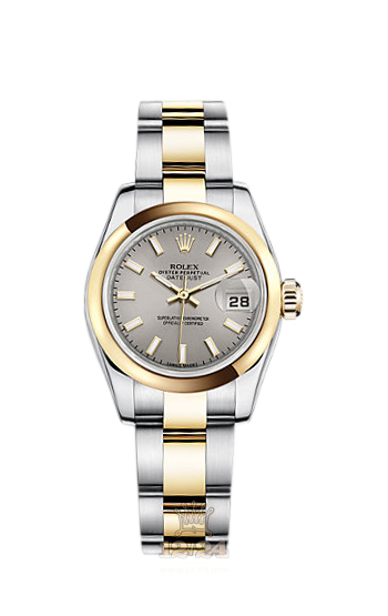 Rolex Lady-Datejust Watch 179163-0065 26 mm Steel / Yellow gold Case Silver Dial