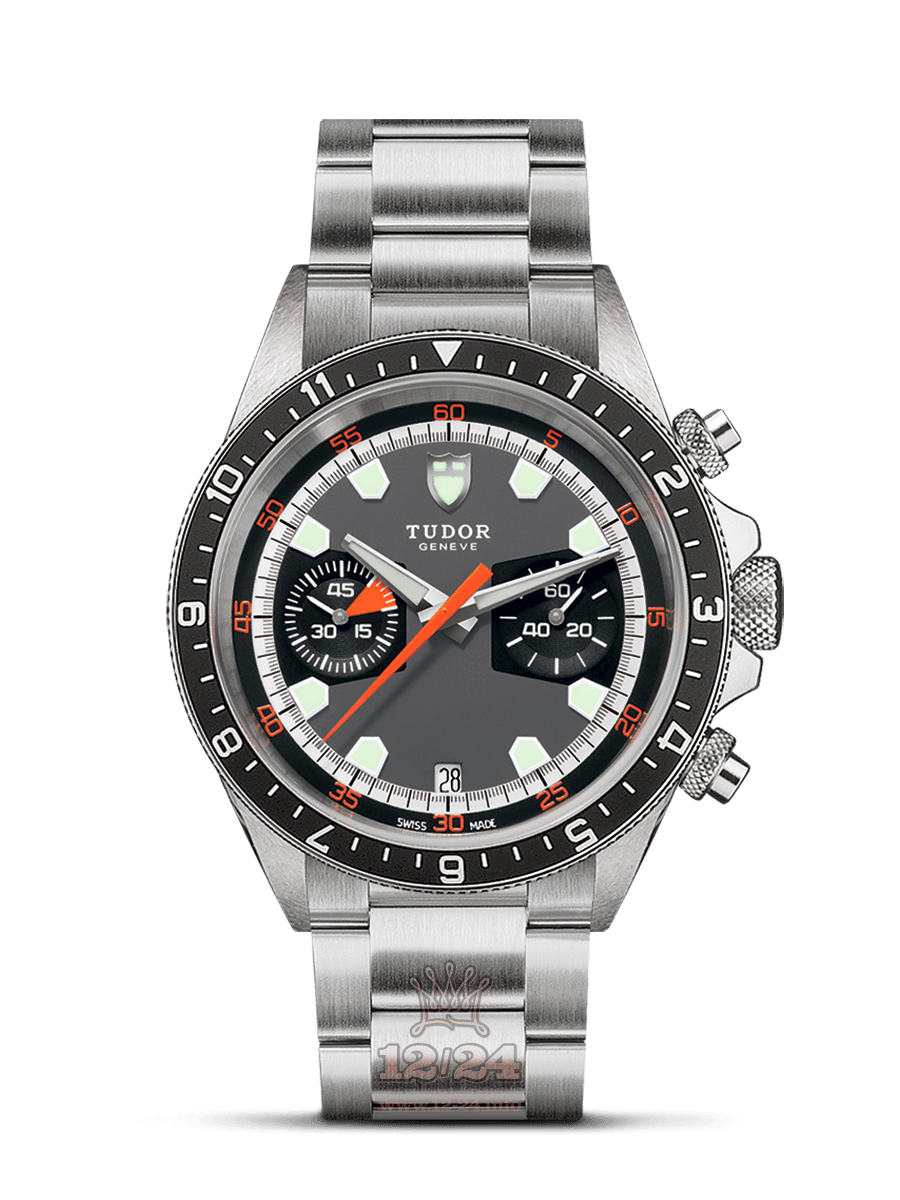 Tudor Chrono Watch M70330N-0006 42 mm Stainless steel Case Black Gray Dial
