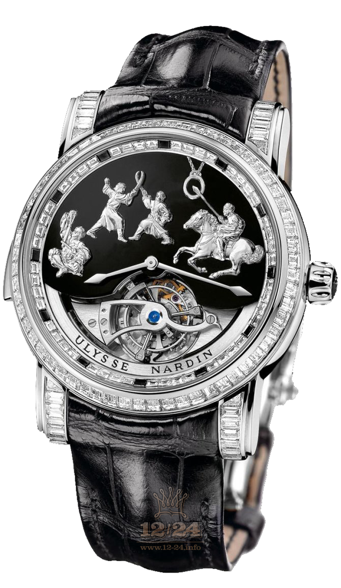 Ulysse Nardin Classic Watch 780-81 42 mm White gold Case Black Painted Dial