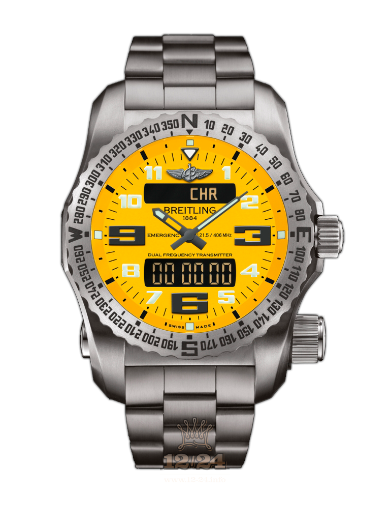 Breitling Professional Watch E76325A4/I520/159E 51 mm Titanium Case Yellow Dial