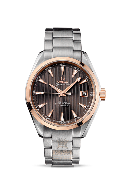 Omega Aqua Terra 150 M Watch 231.20.42.21.06.002 42 mm Steel / Pink gold Case Gray Brown (chocolate) Dial