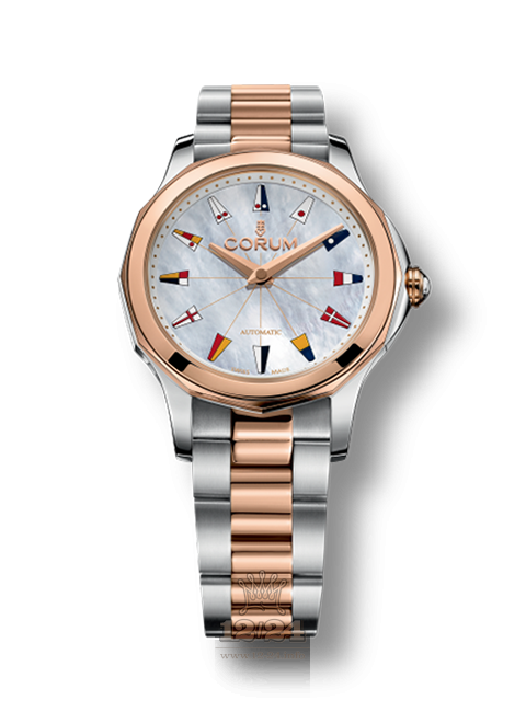 Corum Admiral Watch A400/02886 32 mm Steel / Pink gold Case White Dial