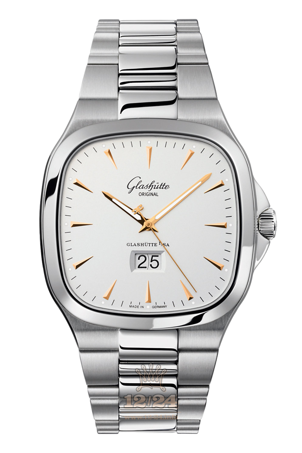 Glashutte Vintage Watch 2-39-47-11-12-14 40 mm Stainless steel Case Silver Dial
