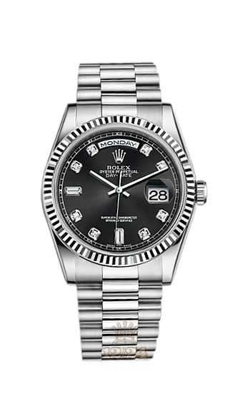 Rolex Day-Date Watch 118239-0089 36 mm White gold Case Black Dial