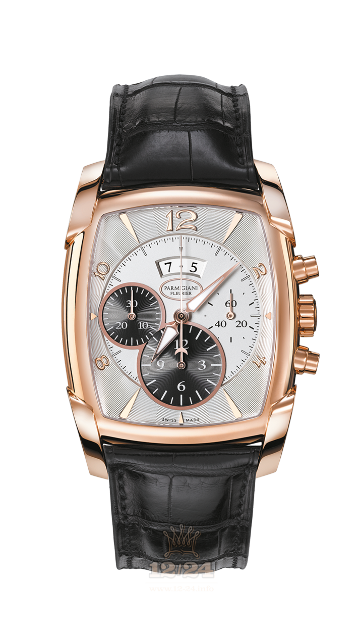 Parmigiani Fleurier Kalpa Watch PFC128-1000100-HA1441 45 mm Pink gold Case Black Silver Dial