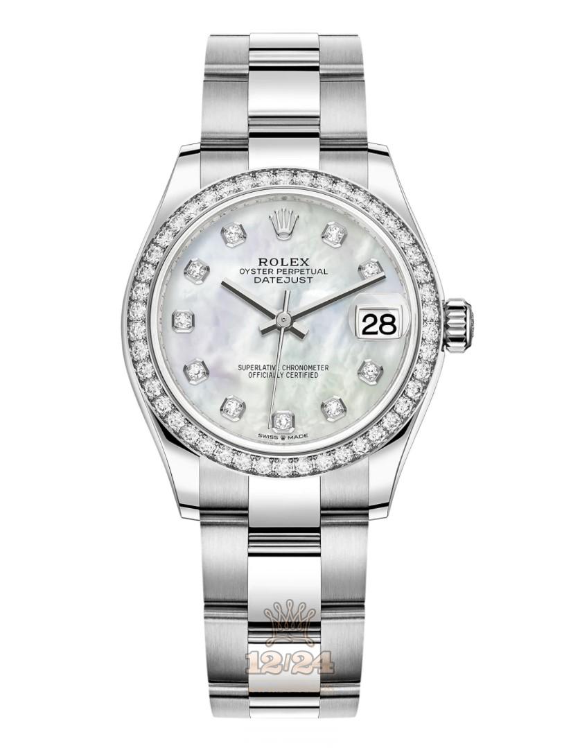 Rolex Datejust Watch 278384rbr-0007 31 mm Stainless steel White gold Case White Dial