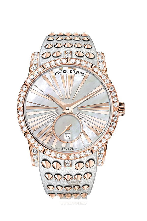 Roger Dubuis Excalibur Watch RDDBEX0667 36 mm Pink gold Case White Dial