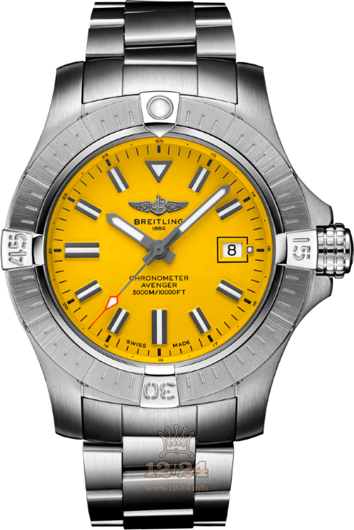 Breitling Avenger Watch A17319101I1A1 45 mm Stainless steel Case Yellow Dial