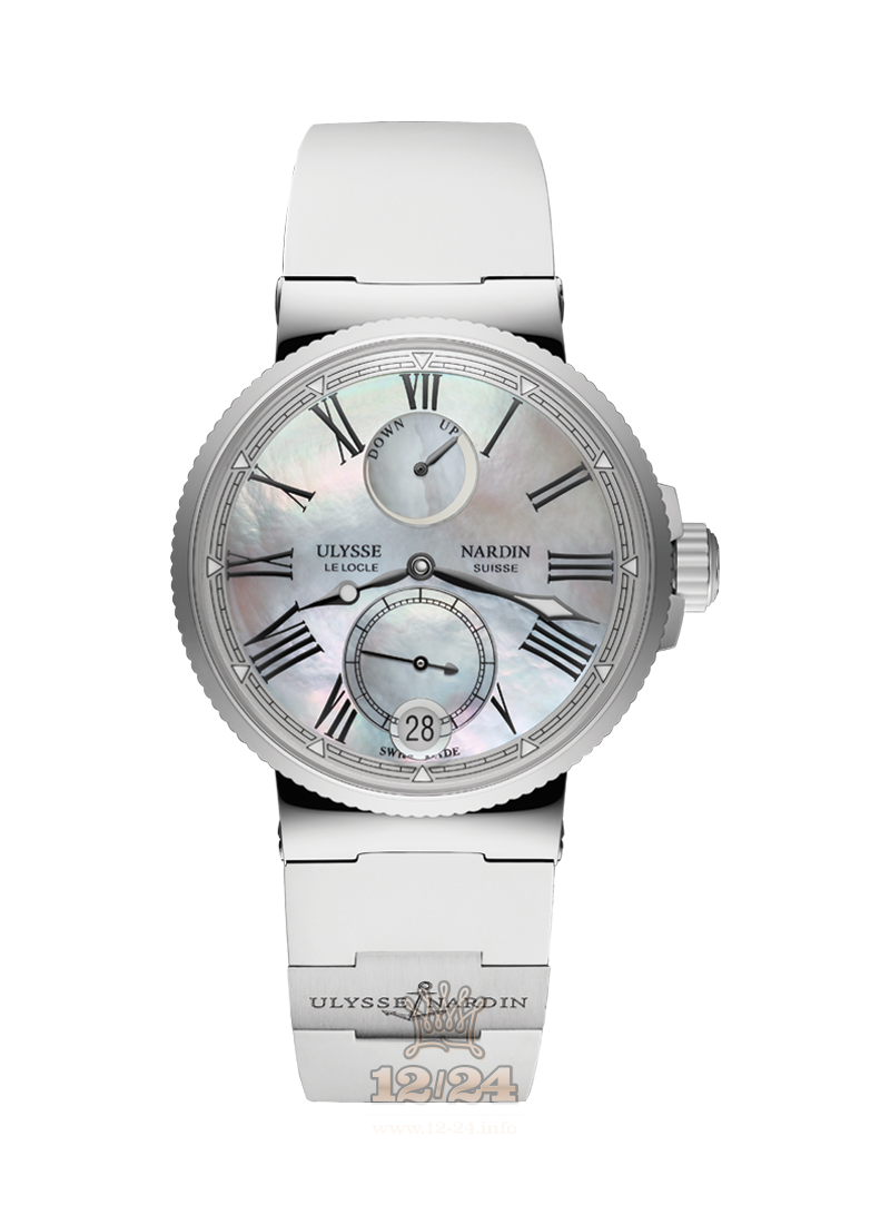 Ulysse Nardin Marine Watch 1183-160-3/40 39 mm Stainless steel Case White Dial