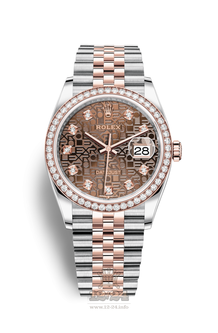 Rolex Datejust Watch 126281rbr-0013 36 mm Steel / Pink gold Case Brown (chocolate) Dial