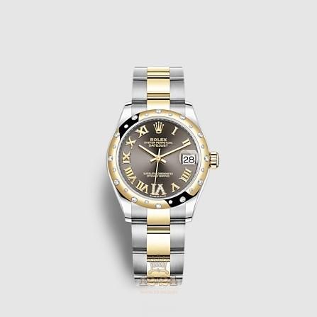 Rolex Datejust Watch 278343rbr-0017 31 mm Stainless steel Yellow gold Case Gray Dial