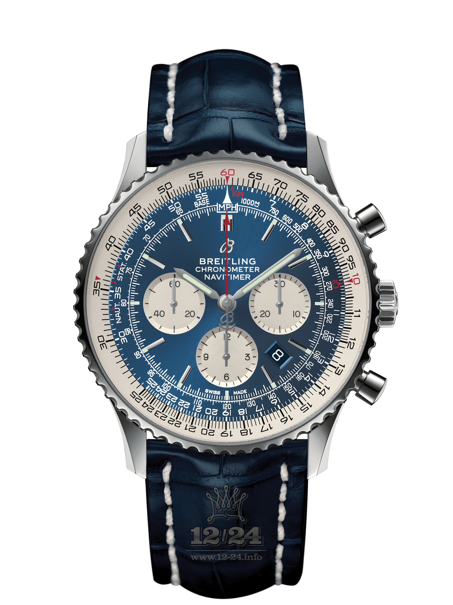 Breitling Navitimer Watch AB0127211C1P1 46 mm Stainless steel Case Dark blue Dial