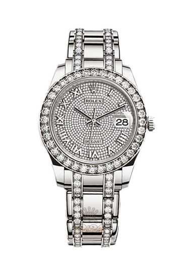 Rolex Pearlmaster Watch 86289-0006 39 mm White gold Case White Dial