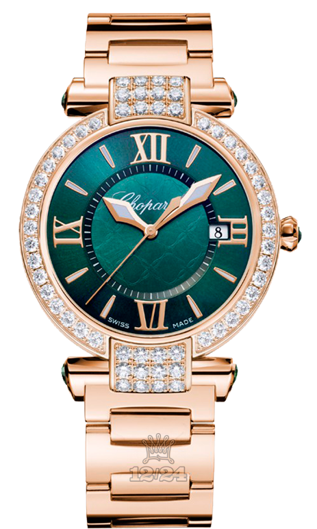 Chopard Imperiale Watch 384221-5016 36 mm Pink gold Case Green Dial