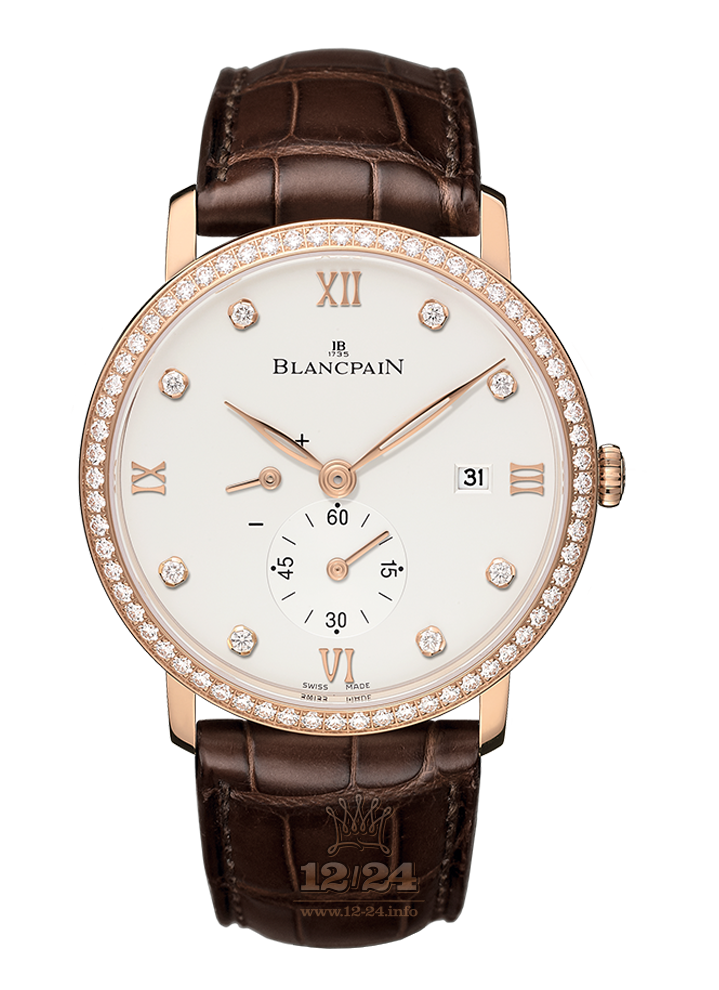 Blancpain Villeret Watch 6606-2987-55B 40 mm Red gold Case White Dial