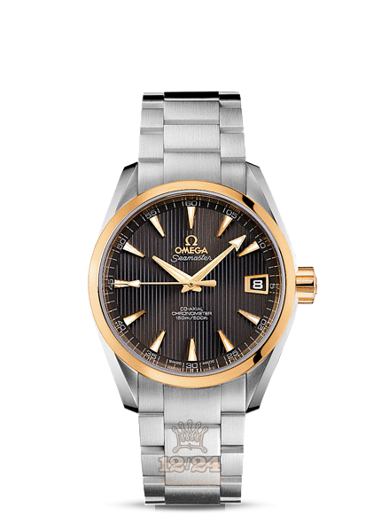 Omega Aqua Terra 150 M Watch 231.20.39.21.06.004 38 mm Steel / Yellow gold Case Gray Dial