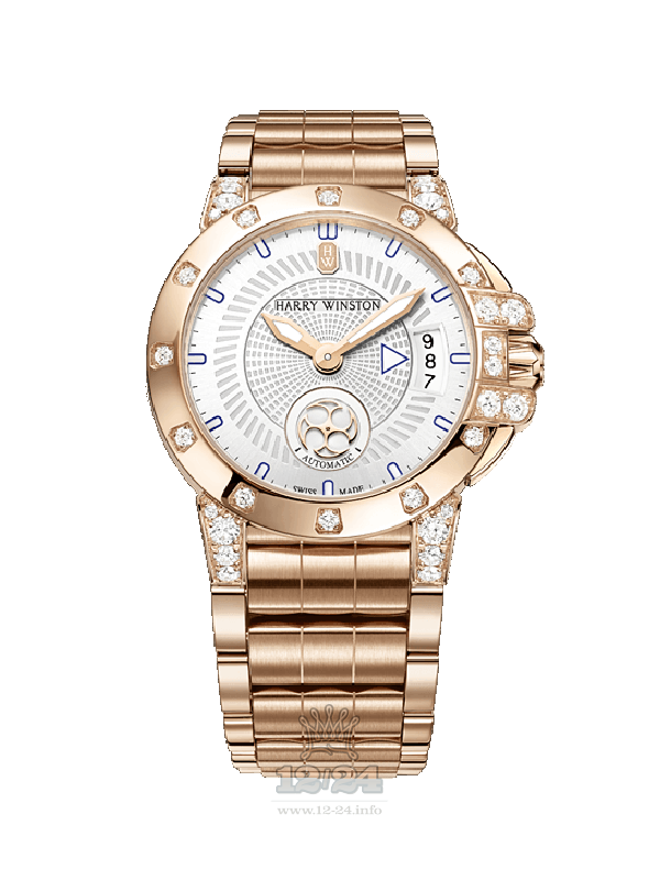 Harry Winston The Ocean Collection Watch OCEAHD36RR002 36 mm Pink gold Case Silver Dial