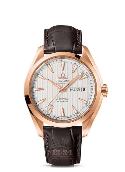 Omega Aqua Terra 150 M Watch 231.53.43.22.02.002 43 mm Pink gold Case Silver Dial