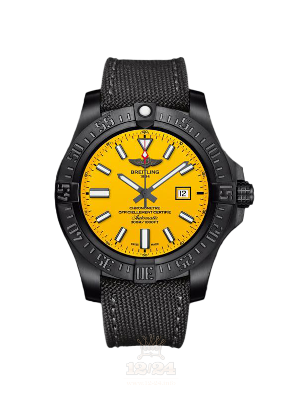 Breitling Avenger Watch V173104T|I524|100W|M20BASA.1 48 mm Titanium Case Yellow Dial
