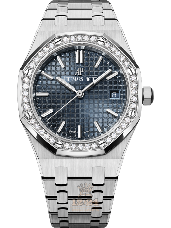Audemars Piguet Royal Oak Watch 77351ST.ZZ.1261ST.01 34 mm Stainless steel Case Dark blue Dial