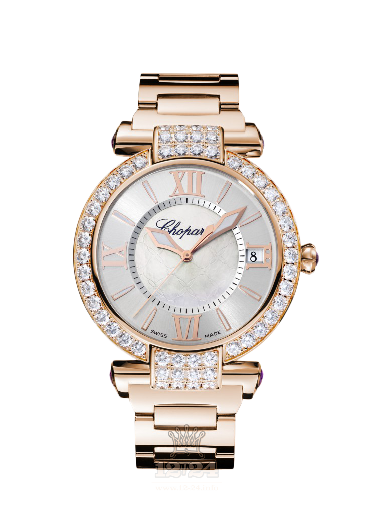 Chopard Imperiale Watch 384241-5004 40 mm Pink gold Case Silver Dial
