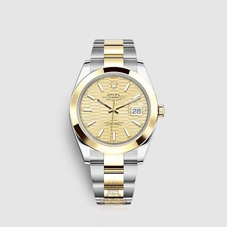 Rolex Datejust Watch 126303-0021 41 mm Stainless steel Yellow gold Case Yellow Dial