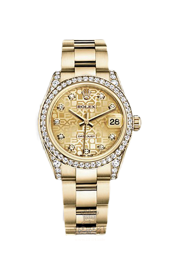 Rolex Datejust Watch 178158-0044 31 mm Yellow gold Case Golden Dial