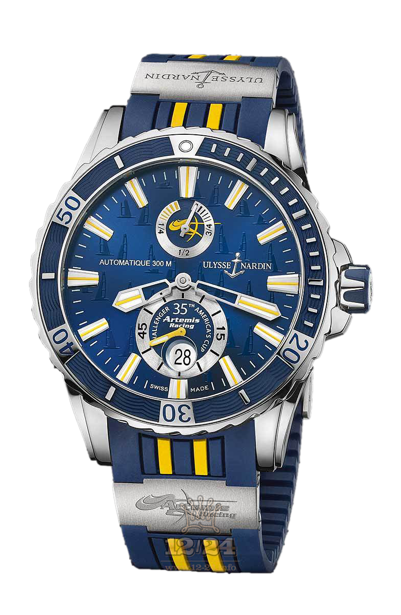 Ulysse Nardin Marine Watch 263-10LE-3/93-ARTEMIS 44 mm Stainless steel Case Dark blue Dial