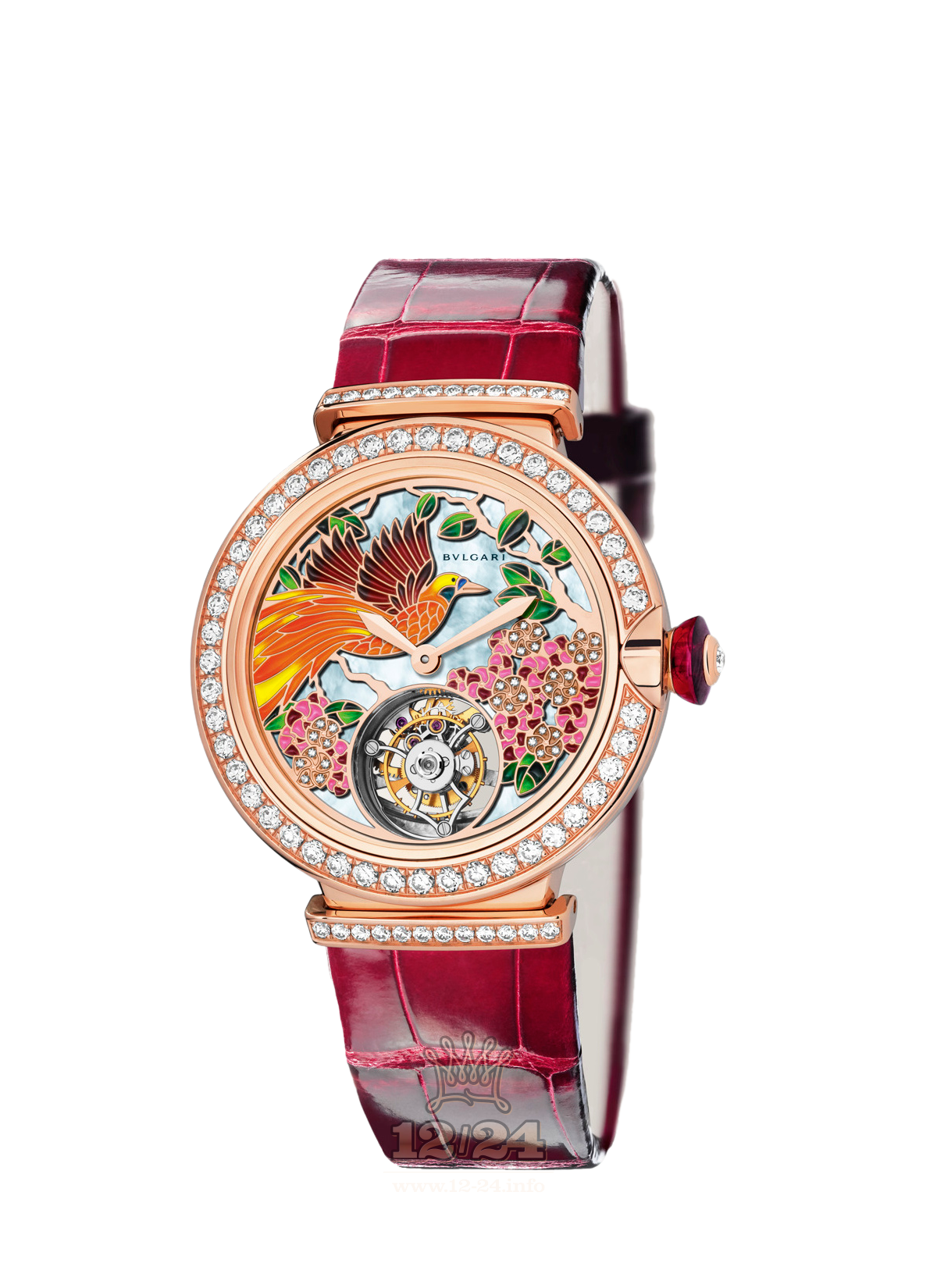 Bvlgari Lvcea Watch 102520 LUP38PBGDLTB 38 mm Pink gold Case Painted Dial