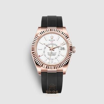 Rolex Sky-Dweller Watch 326235-0004 42 mm Pink gold Case White Dial