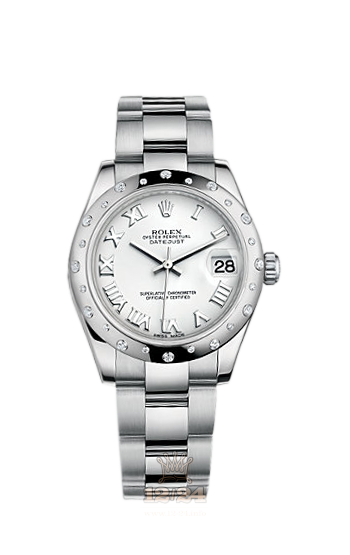 Rolex Lady-Datejust Watch 178344-0028 31 mm Steel / White gold Case White Dial
