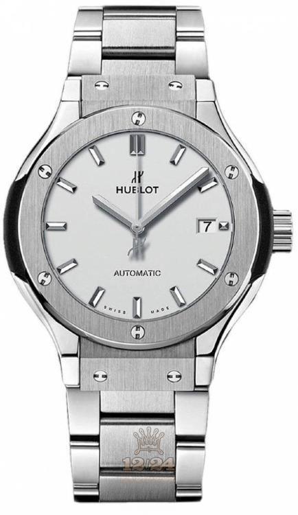 Hublot Classic Fusion Watch 568.NX.2610.NX 38 mm Titanium Case White Dial