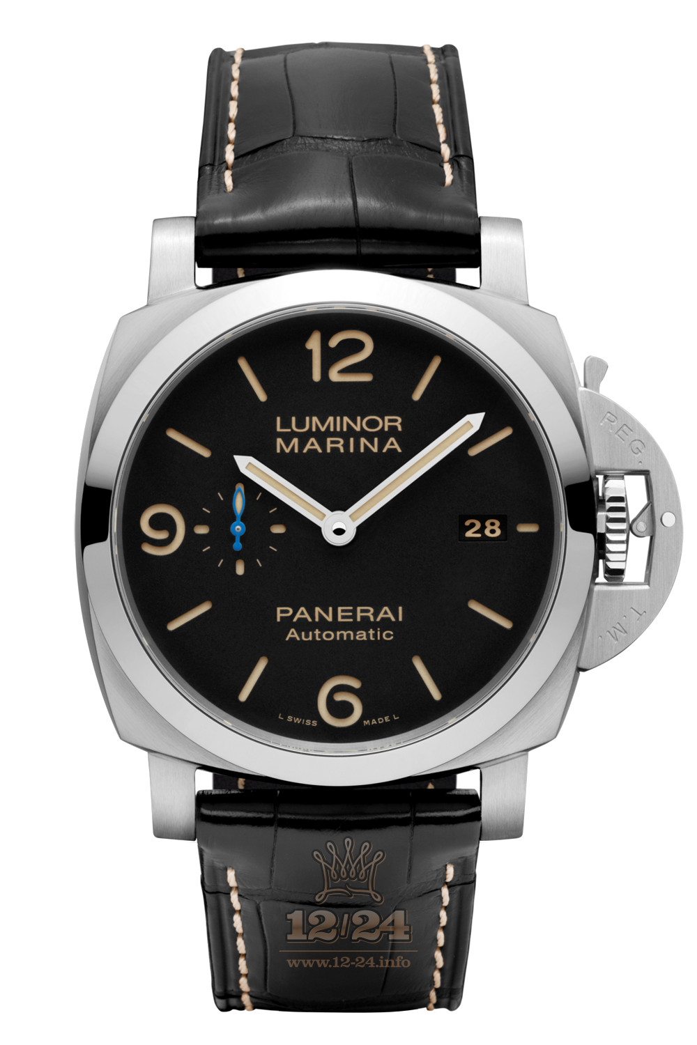 Panerai Luminor 1950 Watch PAM01312 44 mm Stainless steel Case Black Dial