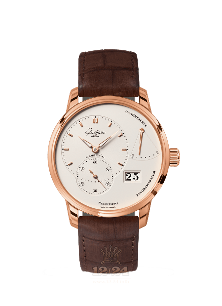 Glashutte Pano Watch 1-65-01-25-15-51 40 mm Pink gold Case White Dial