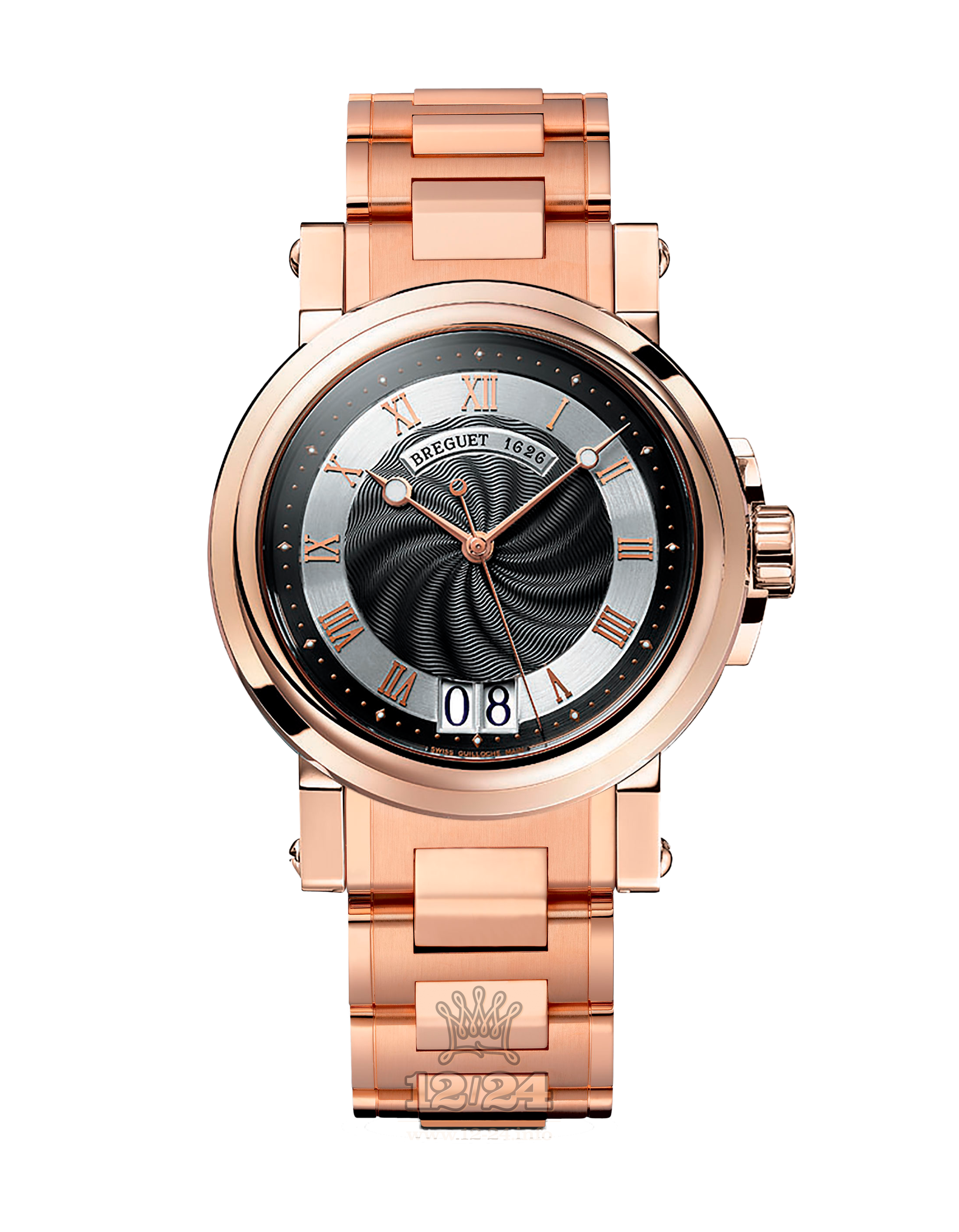 Breguet Marine Watch 5817BR/Z2/RM0 39 mm Pink gold Case Black Silver Dial