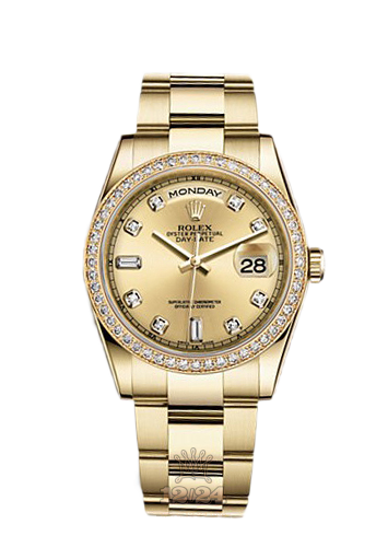 Rolex Day-Date Watch 118348-0042 36 mm Yellow gold Case Golden Dial