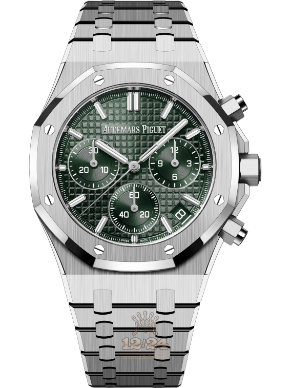 Audemars Piguet Royal Oak Watch 26240ST.OO.1320ST.04 41 mm Stainless steel Case Green Dial