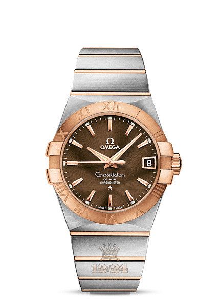 Omega Constellation Watch 123.20.38.21.13.001 38 mm Steel / Pink gold Case Brown (chocolate) Dial
