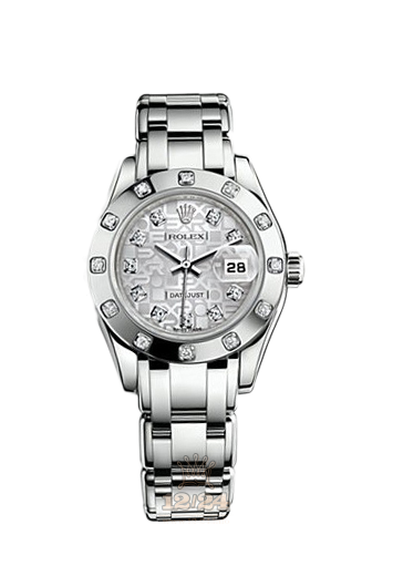 Rolex Pearlmaster Watch 80319-0066 29 mm White gold Case Silver Dial