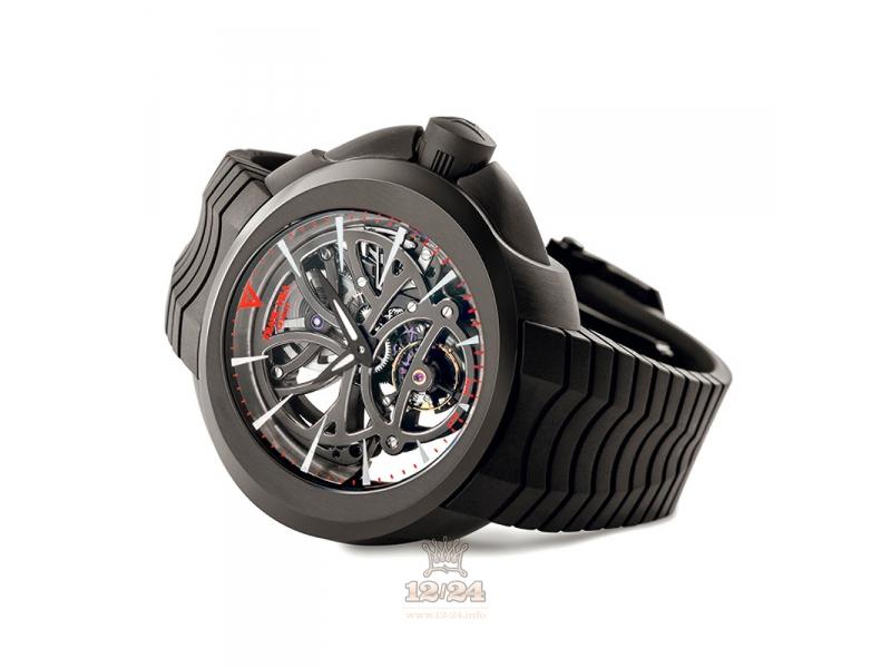 Franc Vila Tourbillon Intrepido Superligero Watch 8I.DLC.001 50 mm Titanium DLC coating Case Black Dial