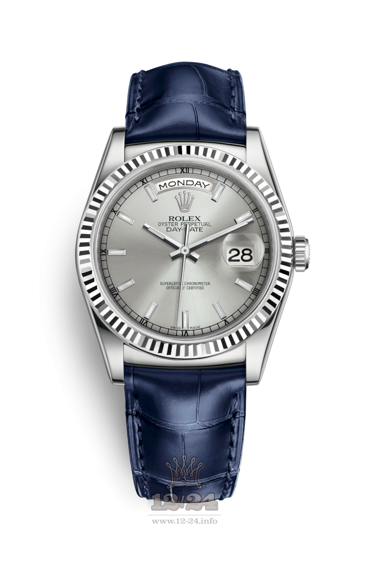 Rolex Day-Date Watch 118139-0097 36 mm White gold Case Silver Dial
