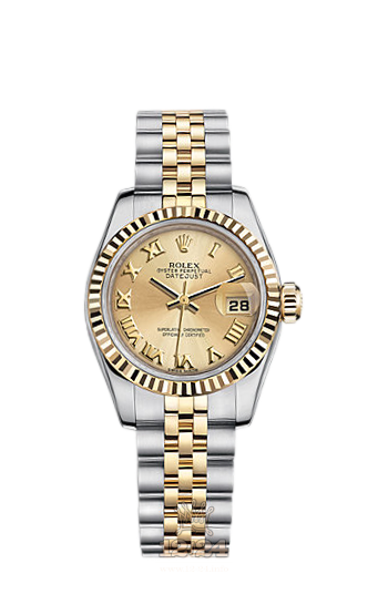 Rolex Lady-Datejust Watch 179173-0181 26 mm Steel / Yellow gold Case Golden Dial