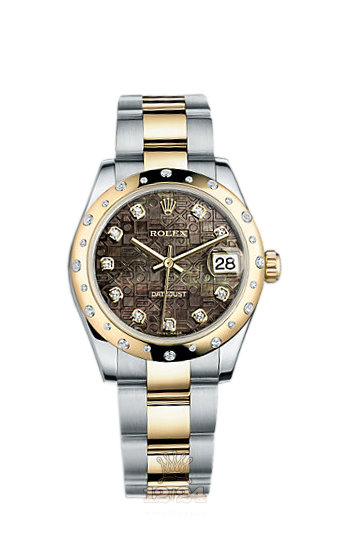 Rolex Lady-Datejust Watch 178343-0047 31 mm Steel / Yellow gold Case Black Dial