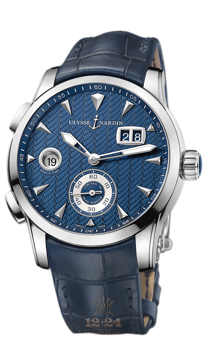 Ulysse Nardin Classic Watch 3343-126LE/93 42 mm Stainless steel Case Blue Dial
